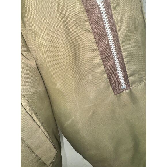 VINTAGE Flight Jacket WPL 10881 Men's XL 100% Nylon Green Military - Picture 9 of 15